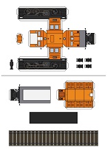 ocuklar iin hazr model Tren maketi ablonu, paper craft model